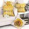 Sweet Summer Sunflower Bloom Decorative Throw Pillow Cover 20 x 20 Set of 4, Hello Sunshine Yellow Flower Porch Outdoor Home Decor, Sun Sunny Seasonal Farmhouse Couch Cushion Case